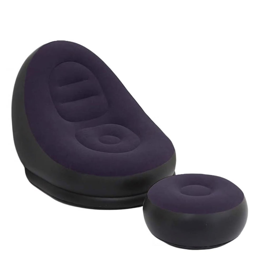 Sillón inflable portátil para adultos con reposa pies comodidad