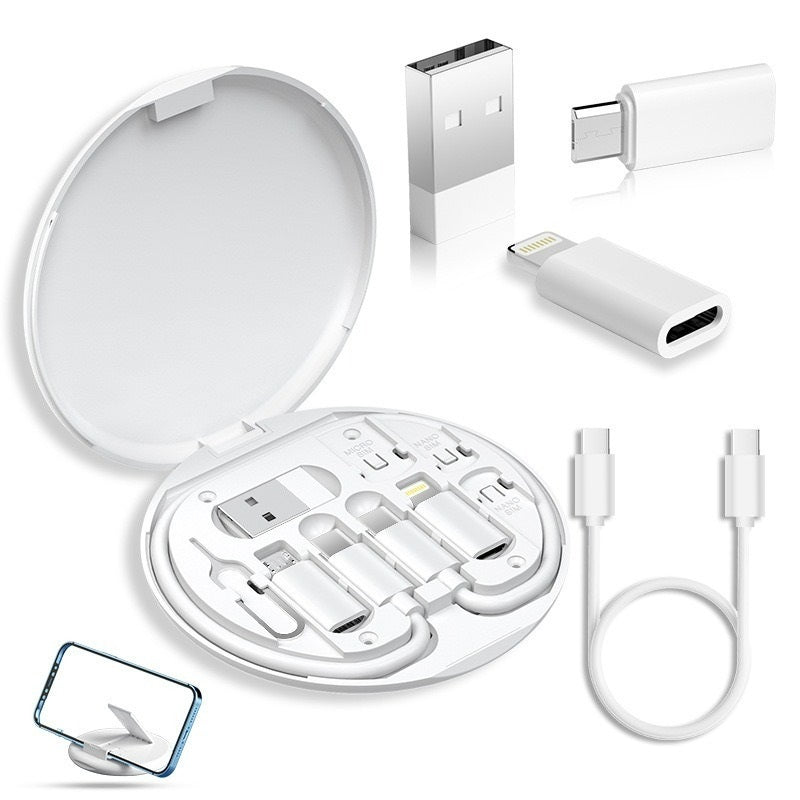 Kit Multifuncional de Datos y Carga Viajero 60W Estuche 7 en 1