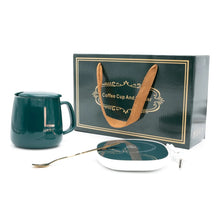 Cargar imagen en el visor de la galería, Taza Mug Cerámico con Base eléctrica Calentadora y Cuchara