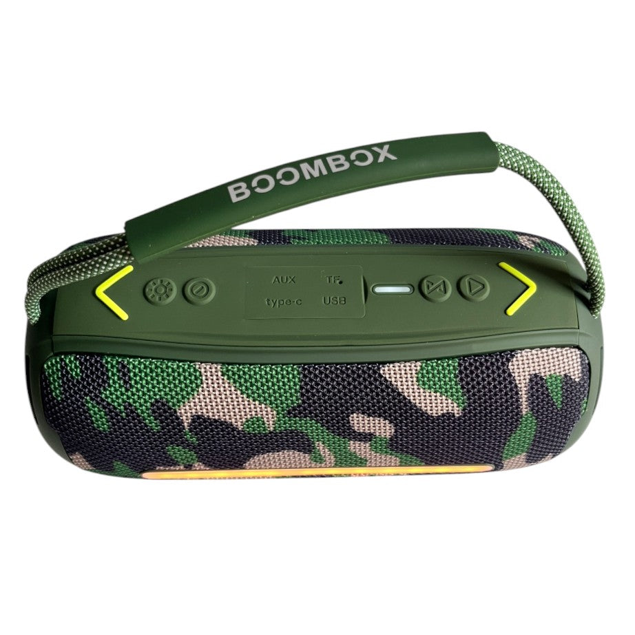 Parlante bluetooth Boombox 360 Réplica 1.1  40W Luces LED y Correa