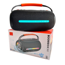 Cargar imagen en el visor de la galería, Parlante bluetooth Boombox 360 Réplica 1.1  40W Luces LED y Correa