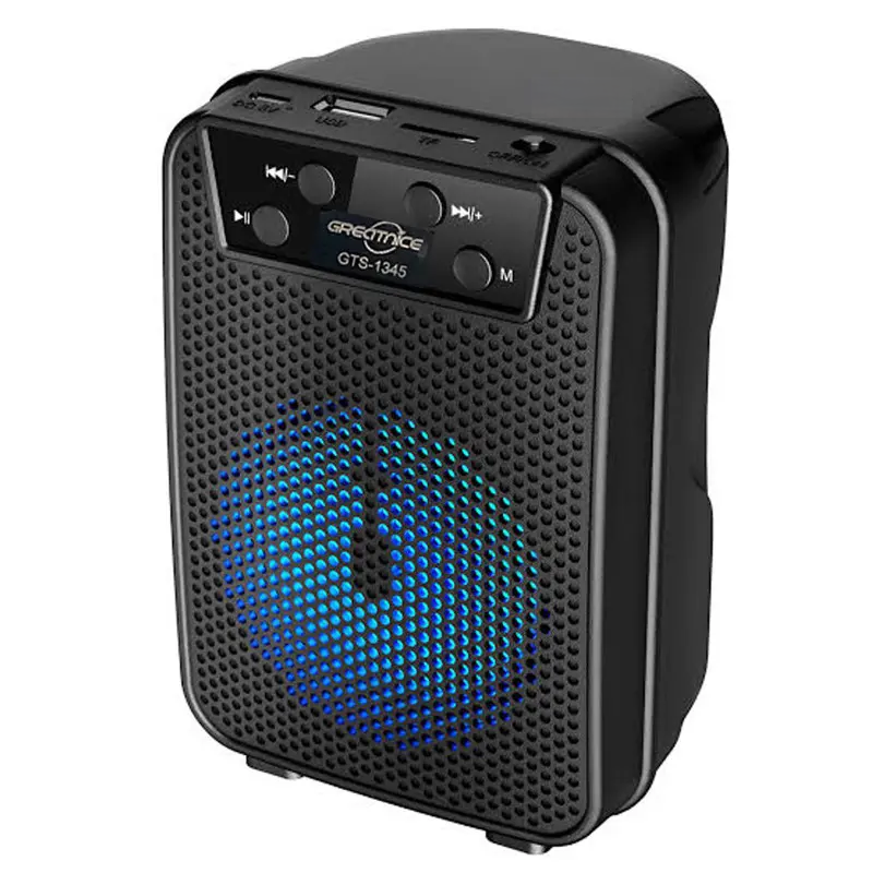 Parlante Portátil GTS-1345 3" Bluetooth con Luces LED y Radio FM