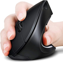 Cargar imagen en el visor de la galería, Mouse ergonómico vertical inalámbrico óptico de pilas