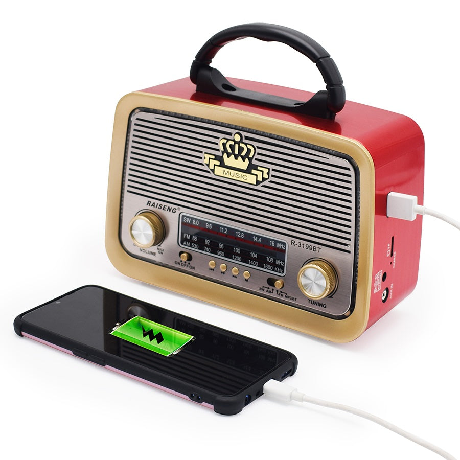 Radio vintage, altavoz Bluetooth retro con tubo de vacío, luces ambientales  y buena calidad de sonido, Bluetooth 5.0, tarjeta de memoria compatible, –  Yaxa Colombia
