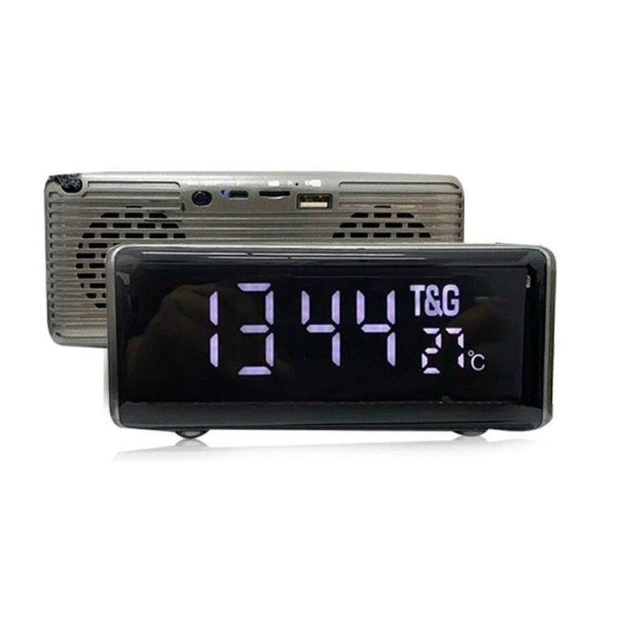 RADIO DESPERTADOR, BLUETOOTH, USB, MICRO-SD, RECARGABLE, AZUL