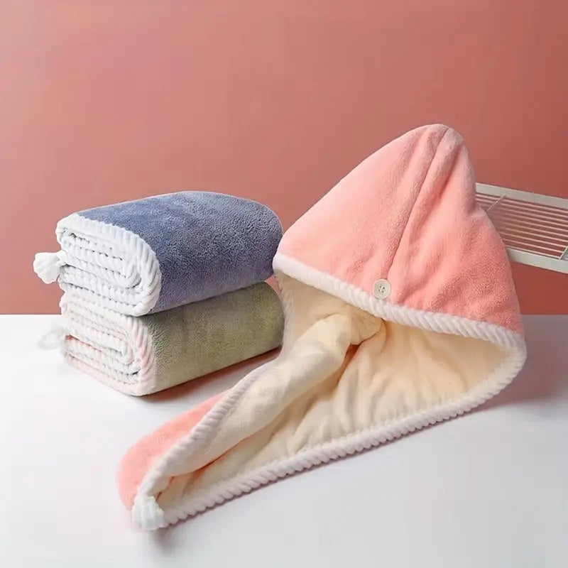 Toalla turbante de microfibra para el cabello secado rápido