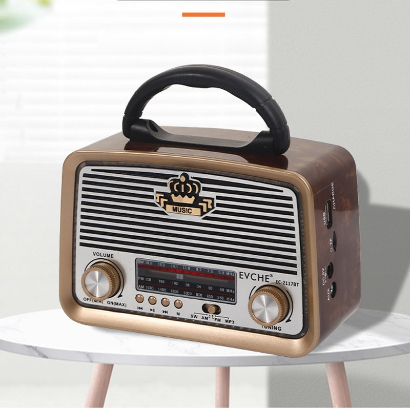 Parlante radio vintage con bluetooth USB emisora recargable JX203