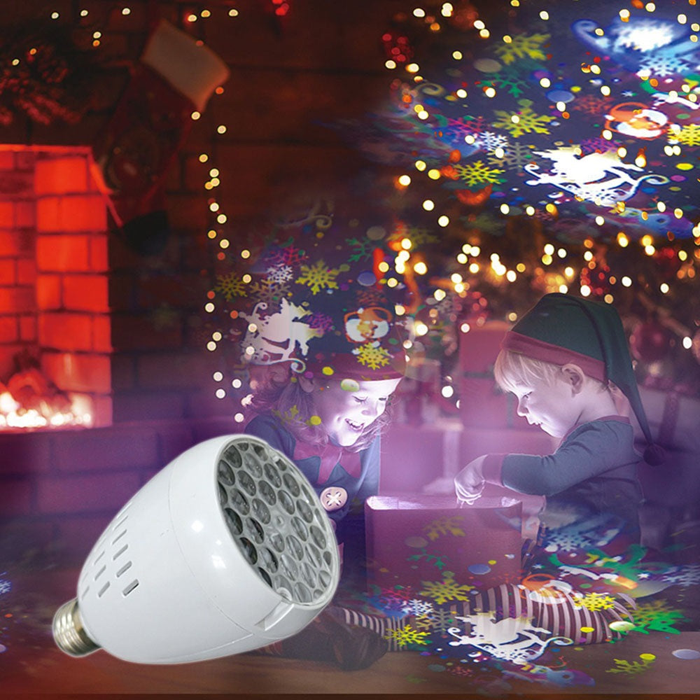 Bombillo LED proyector de figuras navideñas
