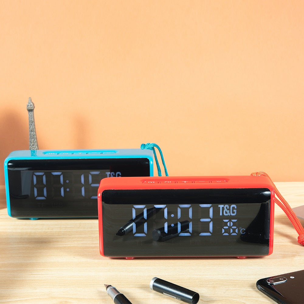 Radio reloj digital con despertador bluetooth y USB