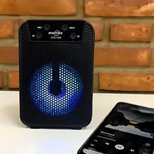 Cargar imagen en el visor de la galería, Parlante Portátil GTS-1345 3&quot; Bluetooth con Luces LED y Radio FM