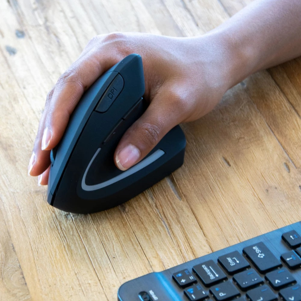 Mouse ergonómico vertical inalámbrico óptico de pilas