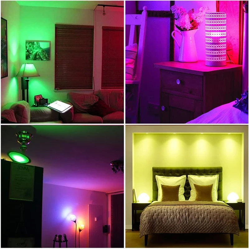 Bombillo parlante bluetooth luces multicolor con control