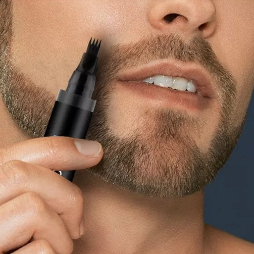 Lápiz delineador para rellenar barba 2 en 1 para hombre resistente al agua