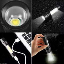 Cargar imagen en el visor de la galería, Linterna táctica LED recargable USB con zoom