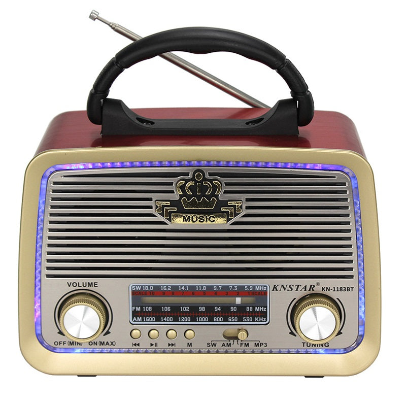 Parlante radio vintage con bluetooth USB emisora recargable JX203