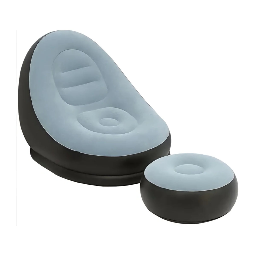 Sillón inflable portátil para adultos con reposa pies comodidad