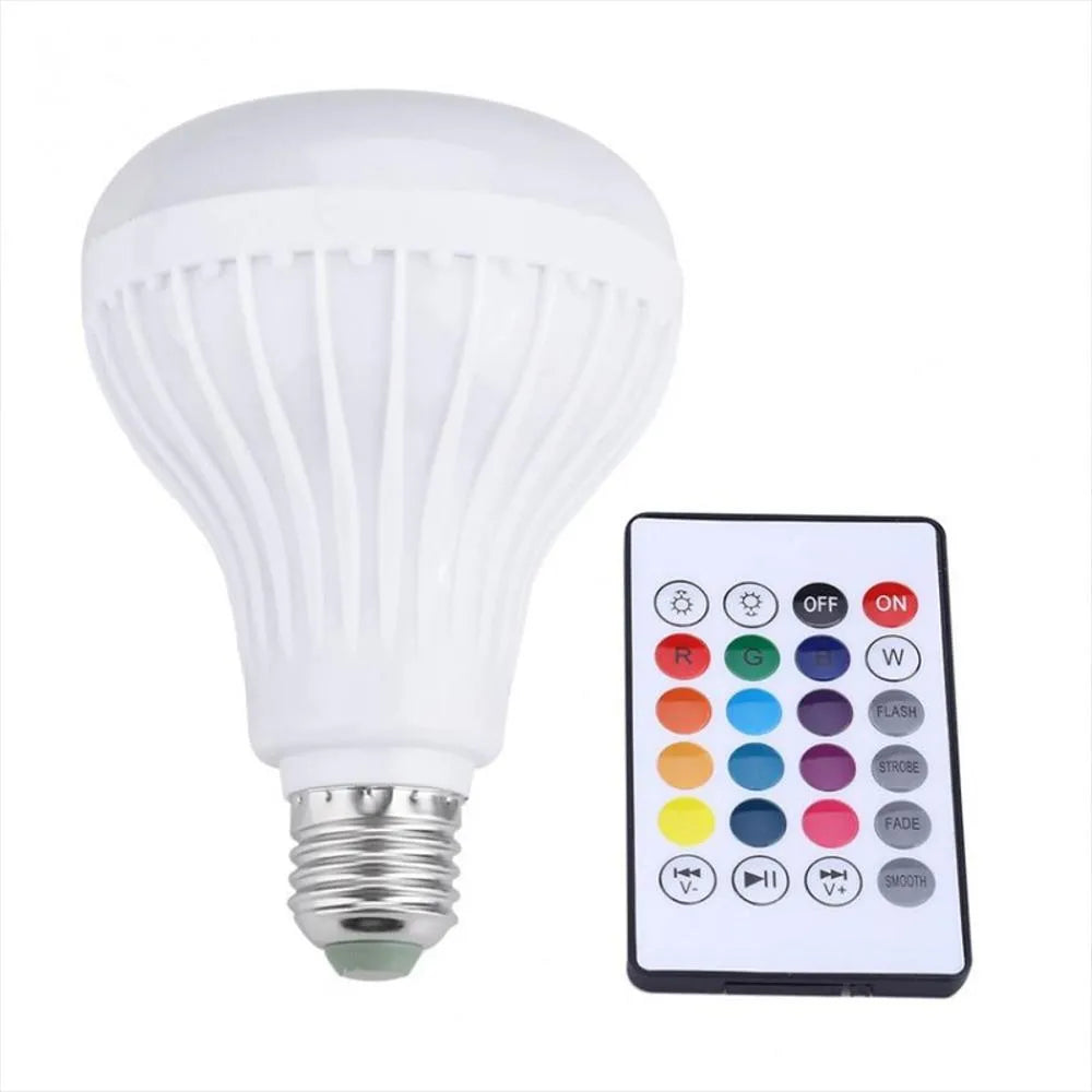 Bombillo parlante bluetooth luces multicolor con control