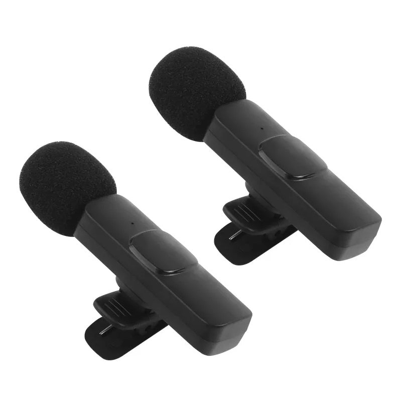Micrófonos dobles inalámbricos de solapa para celular K9