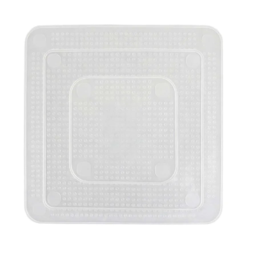 Set de 3 tapas elásticas cuadradas para cocina reutilizables