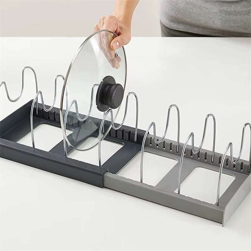 Organizador de tapas y ollas expandible 7 puestos para la cocina