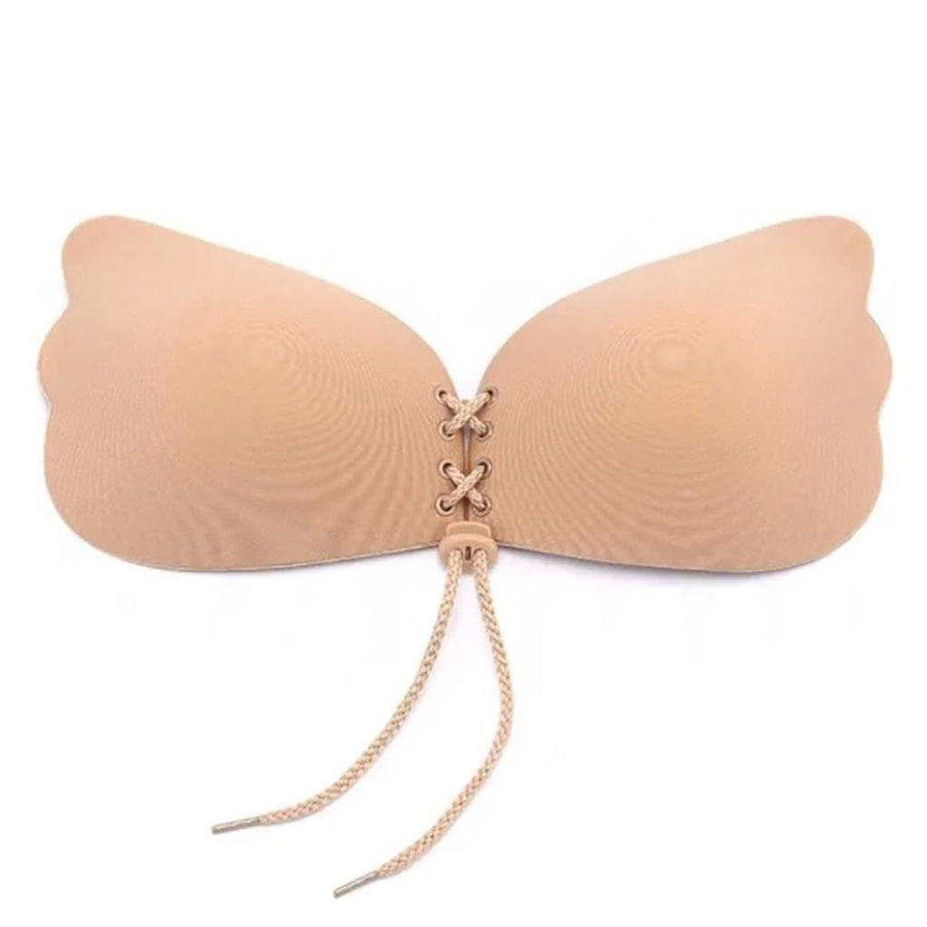 Brasier invisible levantador de busto con adhesivo reutilizable mariposa