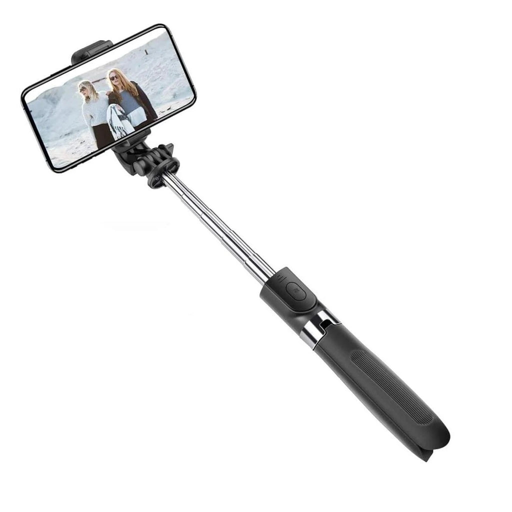 Tripode monopod de selfie 2 en 1 con luz led y control bluetooth