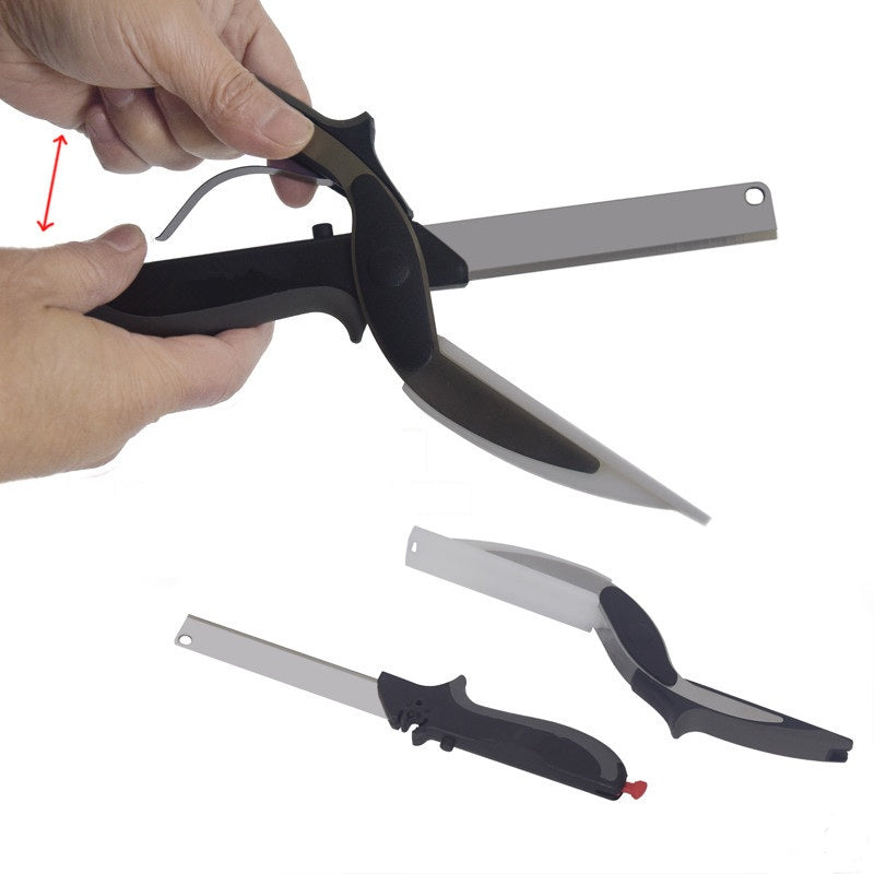 Tijeras De Cocina Y Cuchillo 2 En 1 Multifuncional