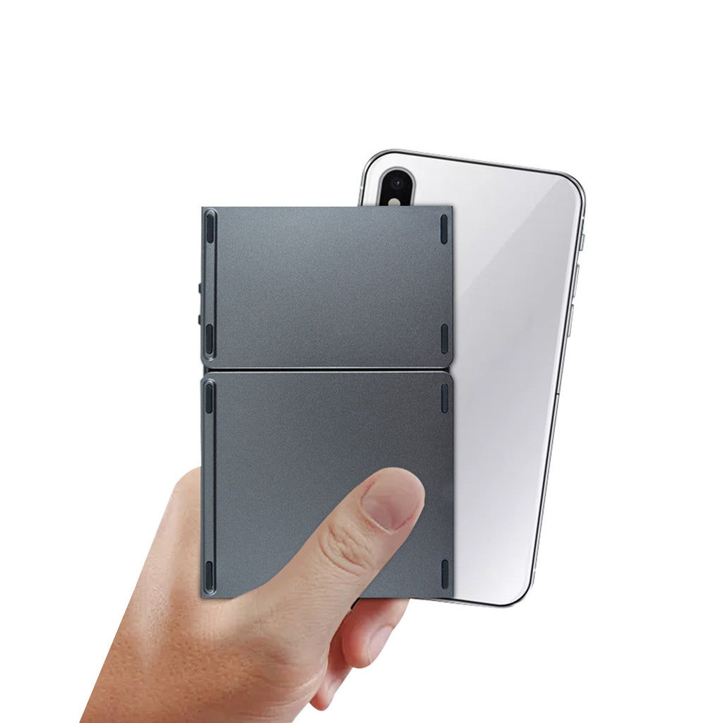 Teclado touch pad inalámbrico bluetooth plegable y recargable