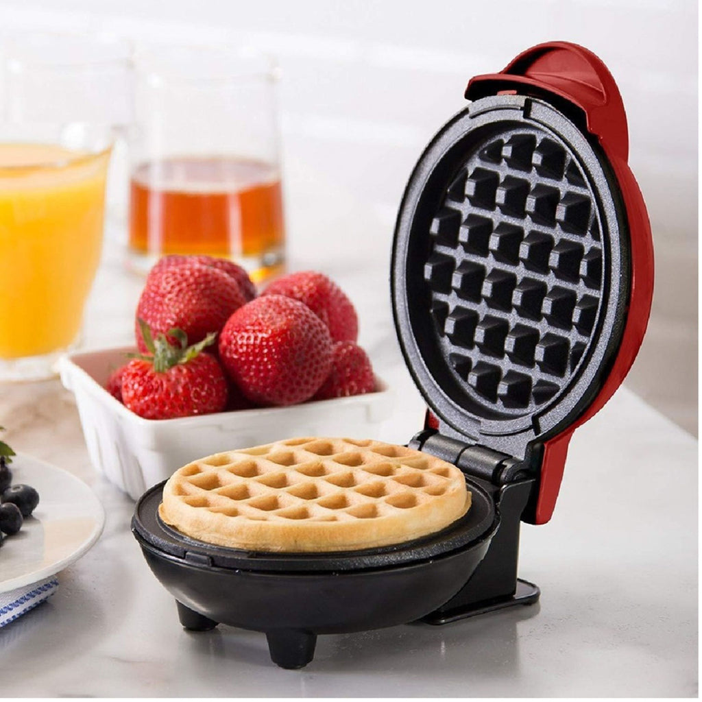 Mini wafflera eléctrica para desayunos y postres