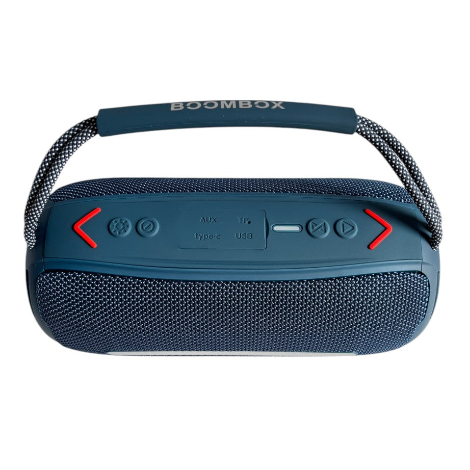 Parlante bluetooth Boombox 360 Réplica 1.1  40W Luces LED y Correa
