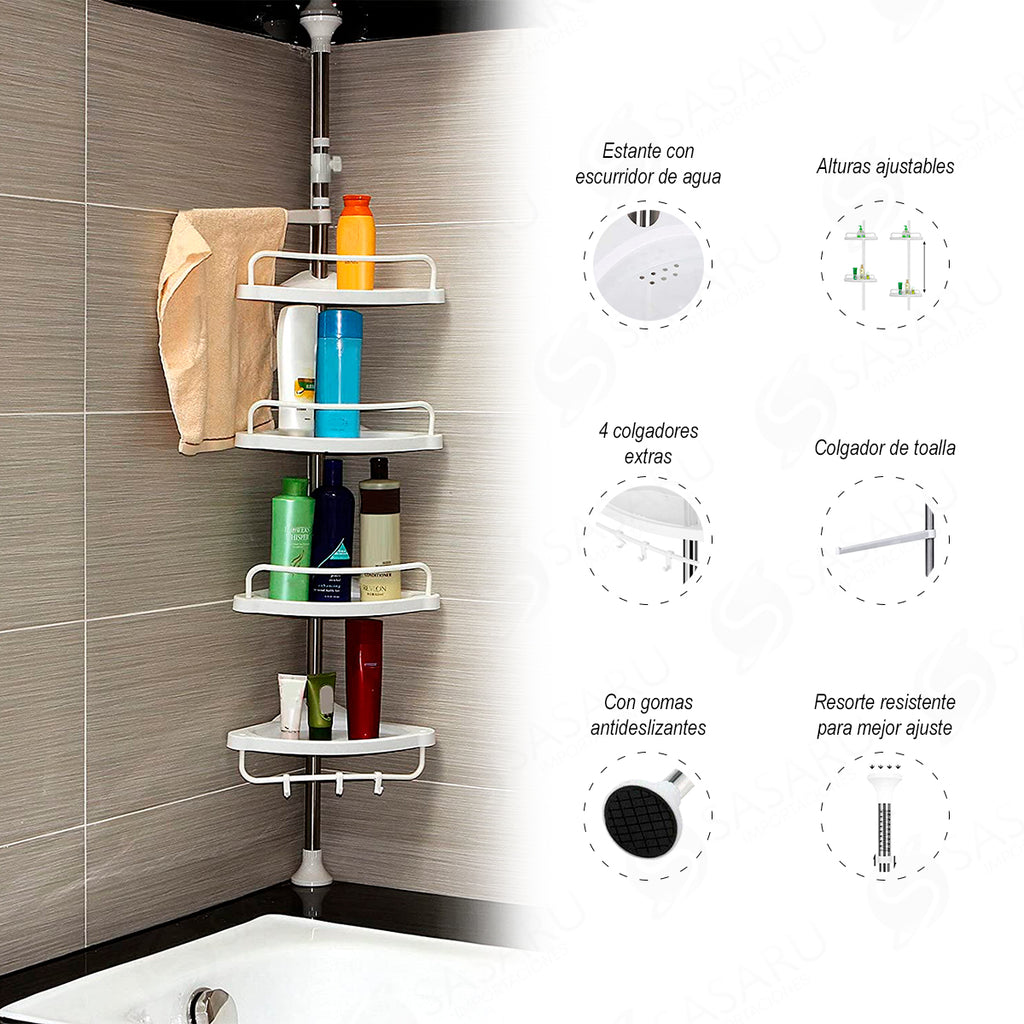 Organizador esquinero para ducha ajustable – MEIKO