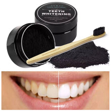 Cargar imagen en el visor de la galería, Carbón activado blanqueador dental y cepillo de dientes gratis