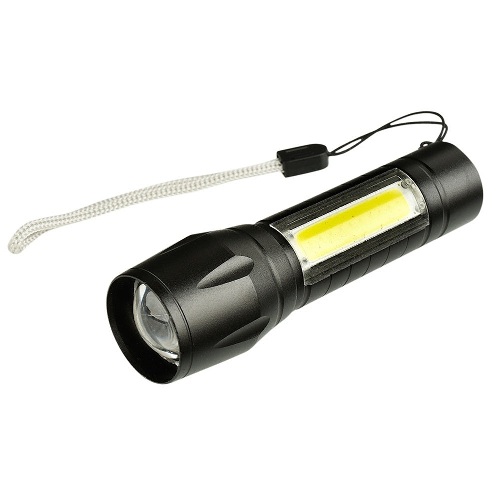 Linterna táctica LED recargable USB con zoom