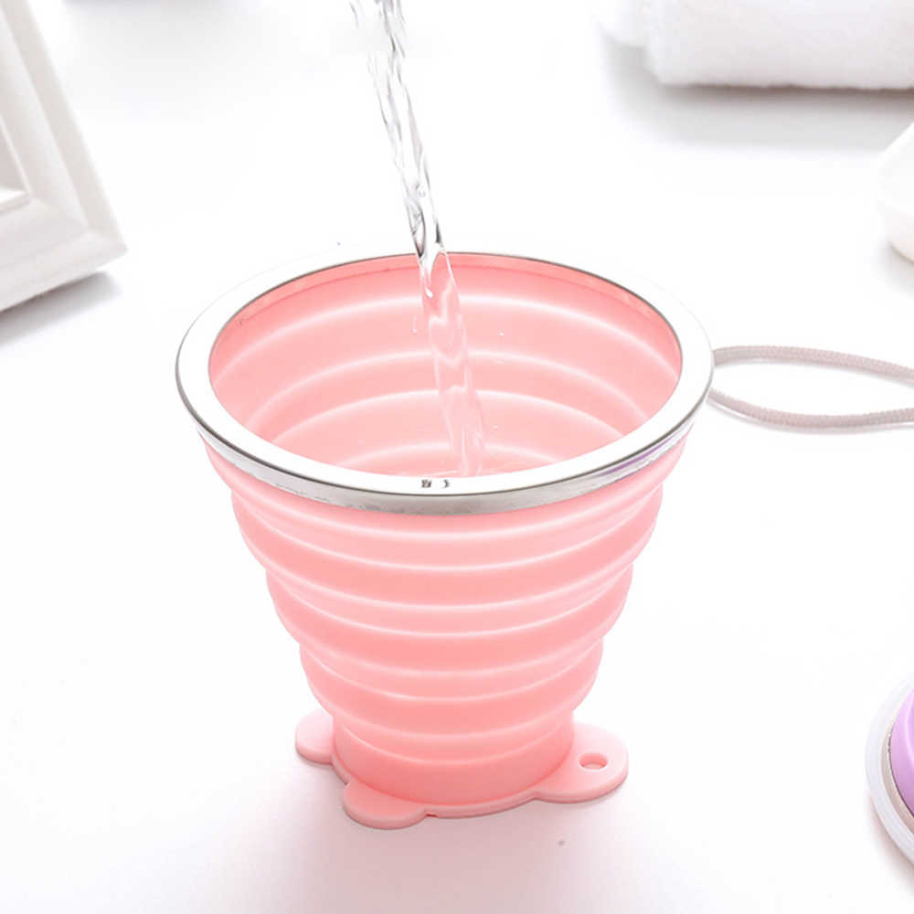 Vaso de silicona plegable con tapa ultra delgado – MEIKO